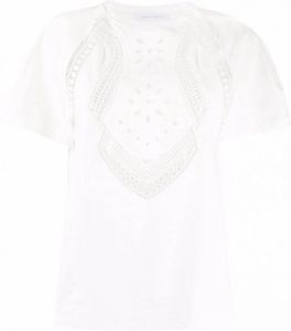 Alberta Ferretti Broderie anglaise top Wit