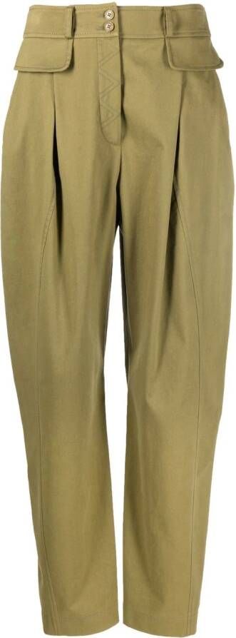 Alberta Ferretti Broek met geplooid detail Groen