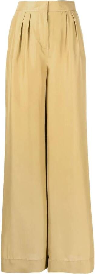 Alberta Ferretti Broek met wijde pijpen Beige