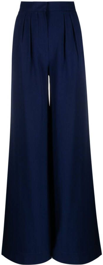 Alberta Ferretti Broek met wijde pijpen Blauw