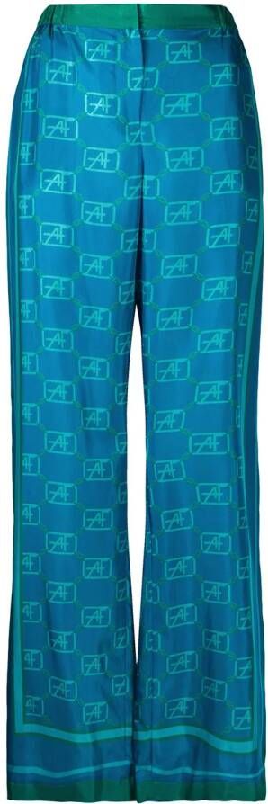 Alberta Ferretti Broek met wijde pijpen Blauw