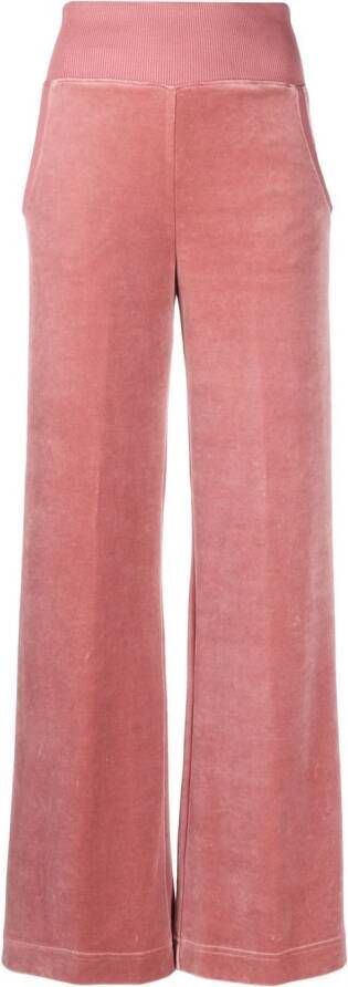 Alberta Ferretti Broek met wijde pijpen Roze