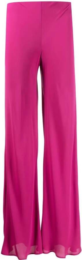 Alberta Ferretti Broek met wijde pijpen Roze