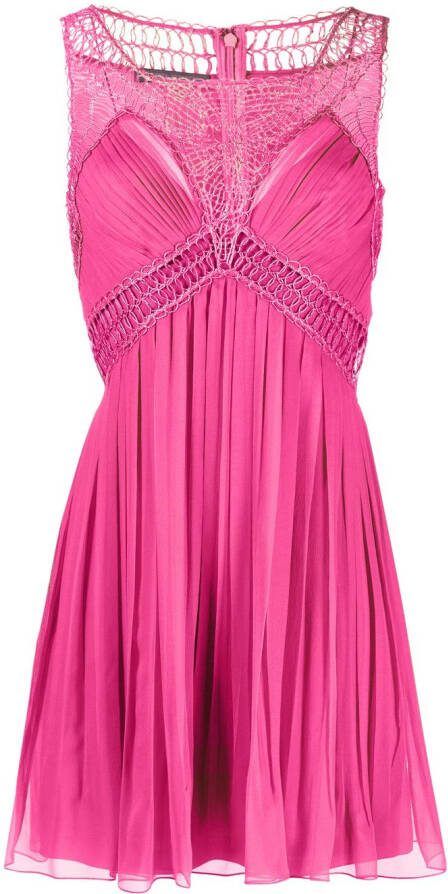 Alberta Ferretti Chiffon mini-jurk Roze