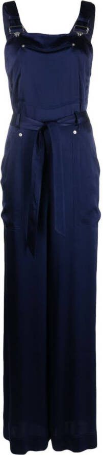 Alberta Ferretti Jumpsuit met contrasterend stiksel Blauw