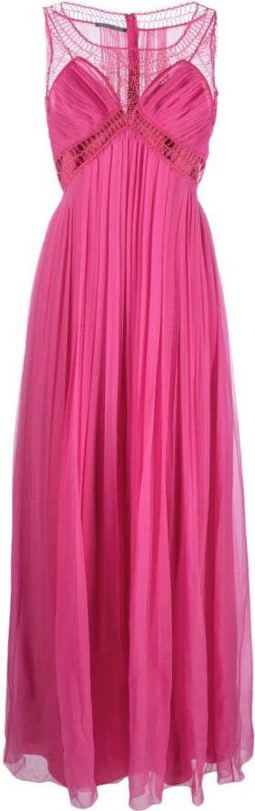 Alberta Ferretti Zijden maxi-jurk Roze