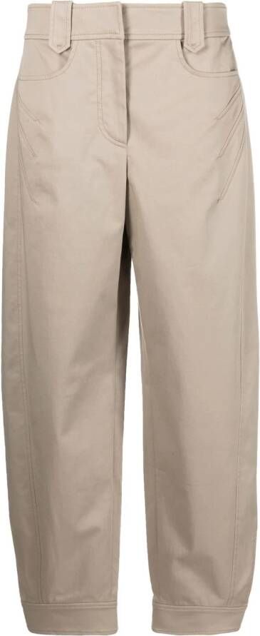 Alberta Ferretti Cropped broek Beige