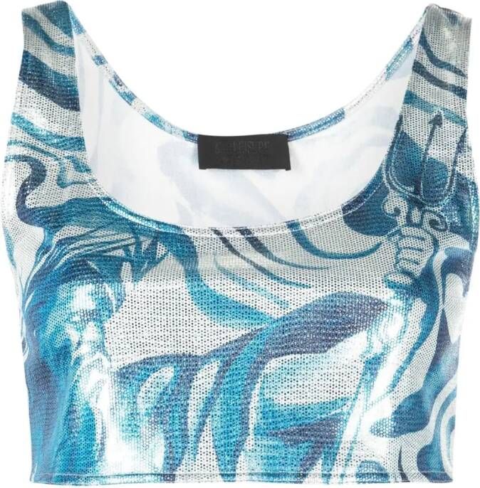 Alberta Ferretti Cropped top Blauw