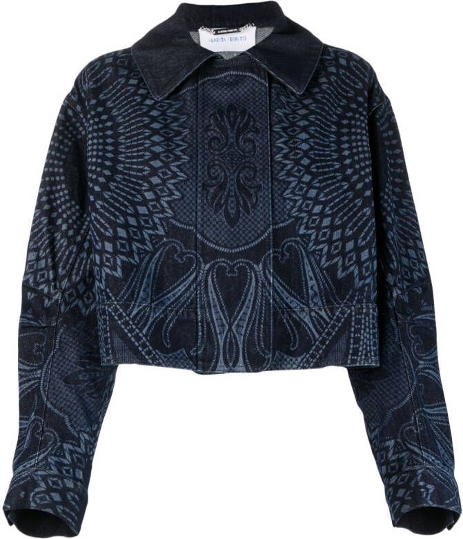 Alberta Ferretti Cropped jack Blauw
