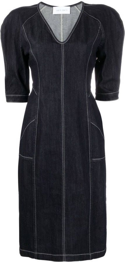 Alberta Ferretti Denim midi-jurk Blauw