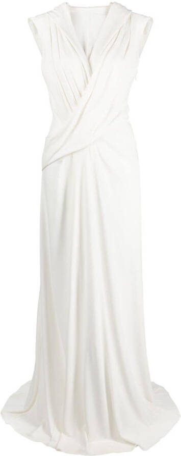 Alberta Ferretti Maxi-jurk met gedrapeerd detail Wit
