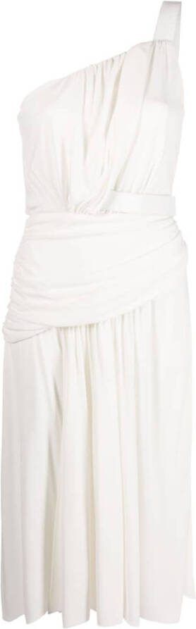 Alberta Ferretti Flared midi-jurk Wit