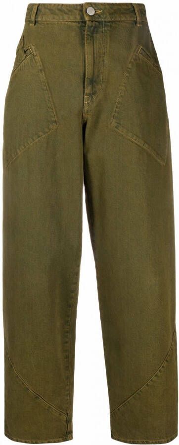 Alberta Ferretti Gedeconstrueerde jeans Groen
