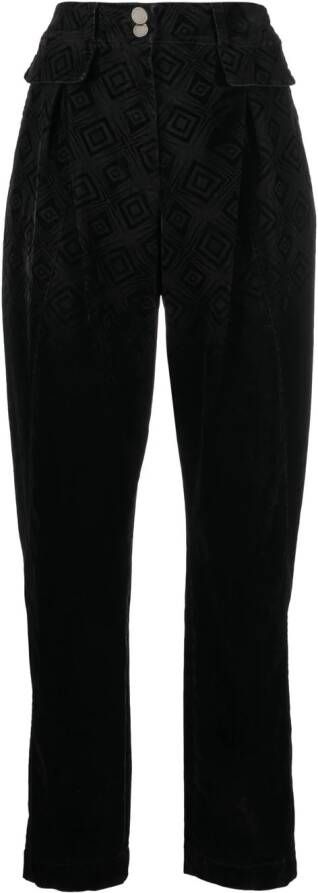 Alberta Ferretti High waist broek Zwart