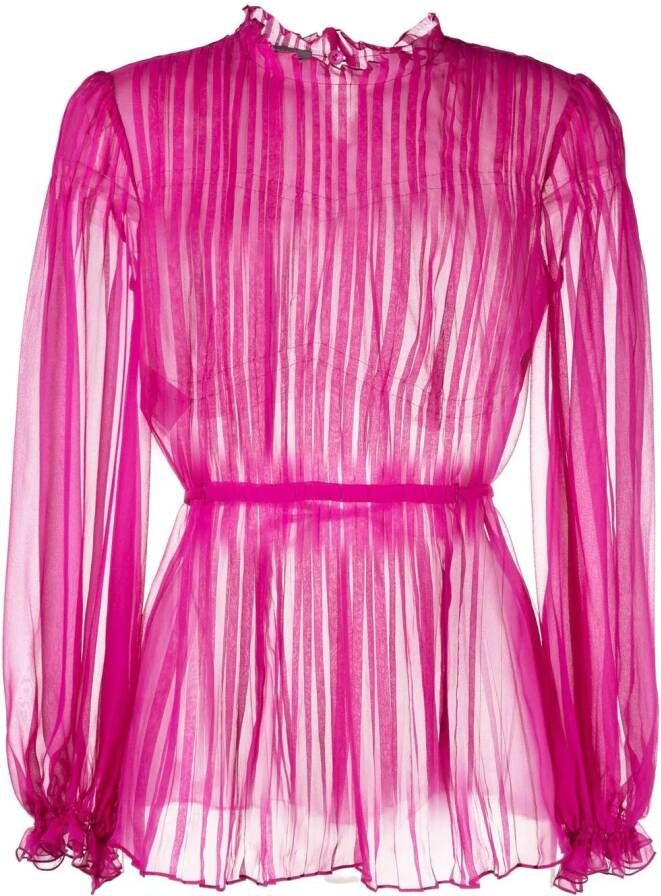 Alberta Ferretti Geplooide blouse Paars