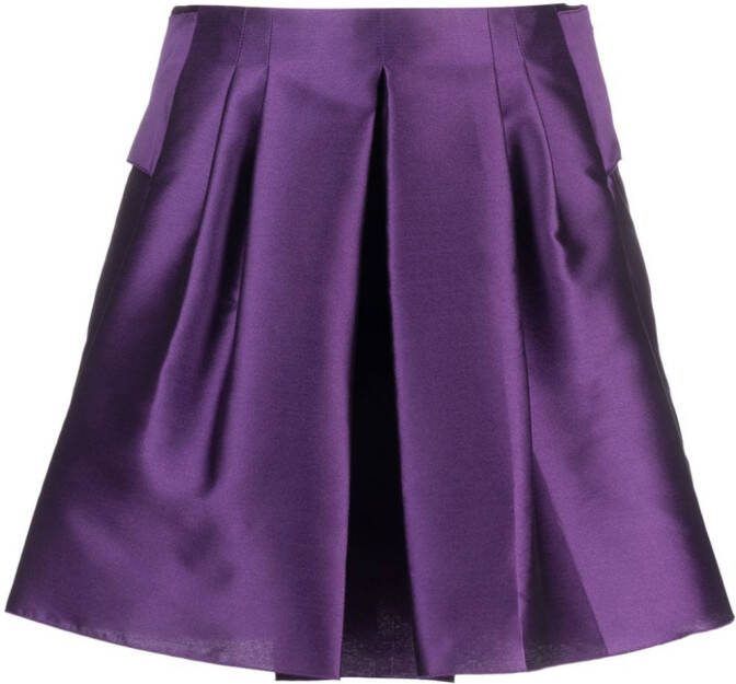 Alberta Ferretti Geplooide shorts Paars