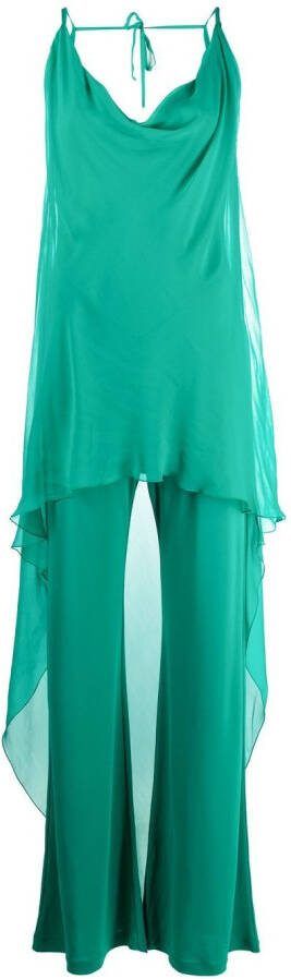 Alberta Ferretti Gelaagd jumpsuit Groen