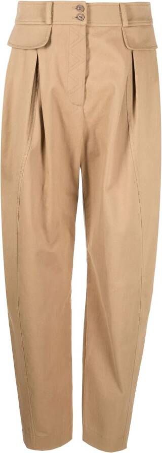 Alberta Ferretti High waist broek Beige