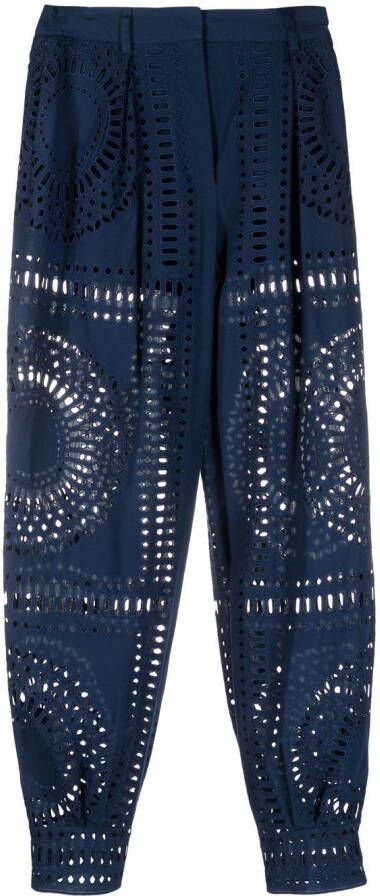 Alberta Ferretti High waist broek Blauw