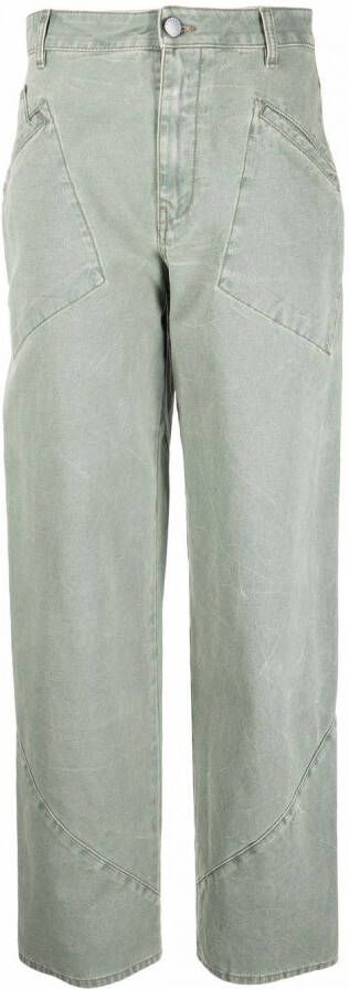 Alberta Ferretti High waist broek Groen