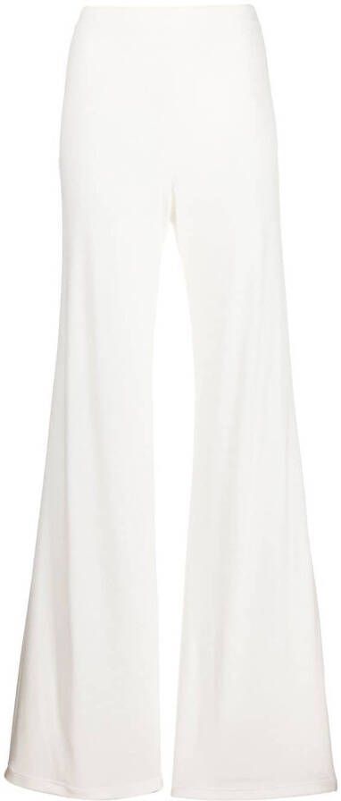Alberta Ferretti High waist broek Wit