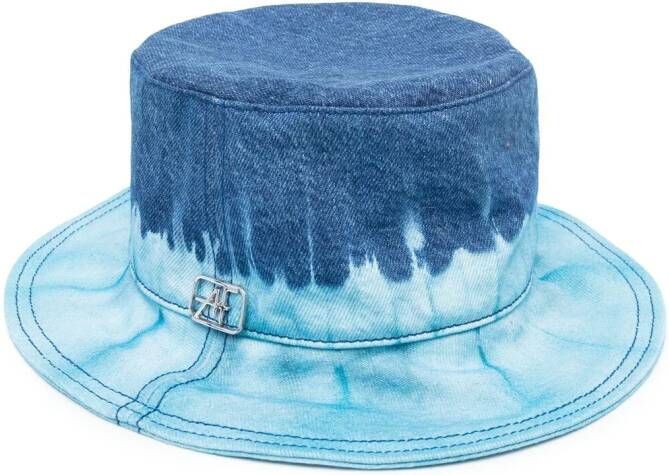 Alberta Ferretti Hoed met tie-dye print Blauw