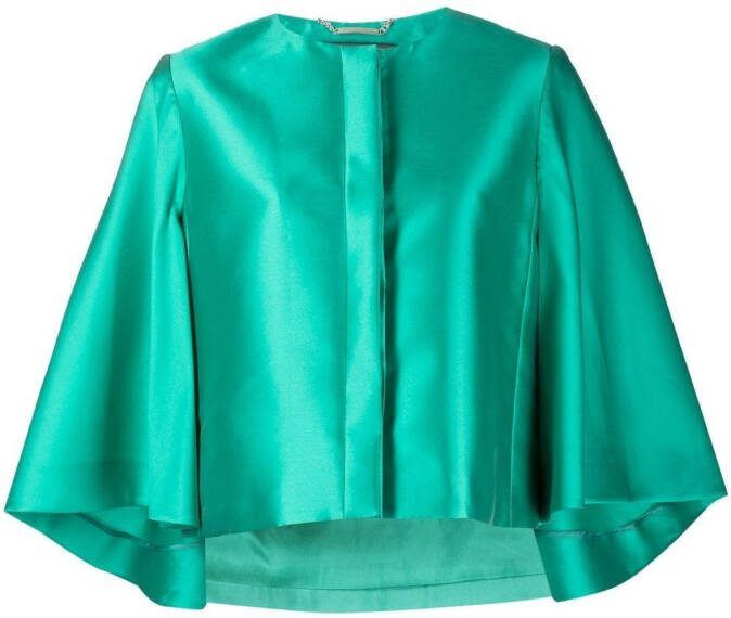 Alberta Ferretti Jack met cape Groen