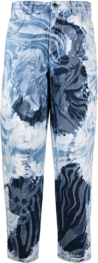 Alberta Ferretti Jeans met grafische print Blauw
