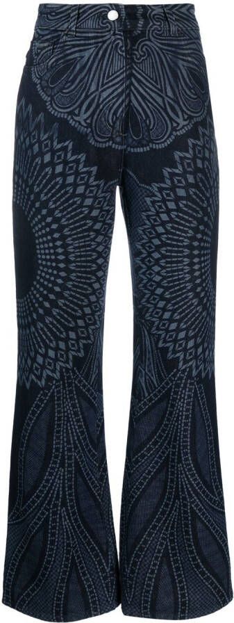 Alberta Ferretti Jeans met paisley-print Blauw
