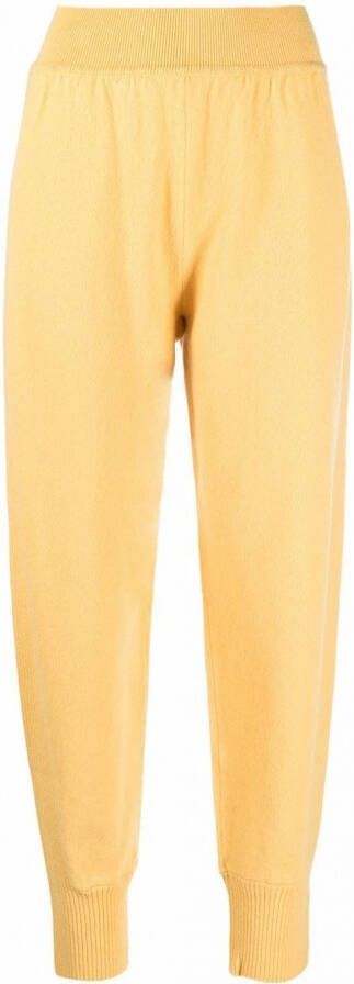 Alberta Ferretti Joggingbroek met geribbeld detail Geel