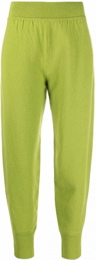 Alberta Ferretti Joggingbroek met geribbeld detail Groen
