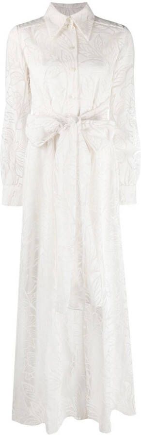Alberta Ferretti Jurk met bloemenprint Wit