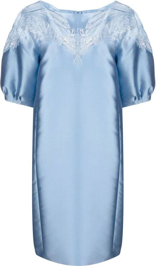Alberta Ferretti Jurk met kant Blauw
