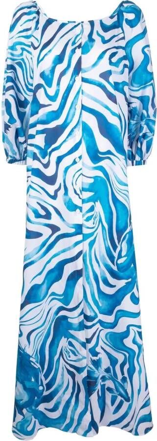 Alberta Ferretti Jurk met print Blauw
