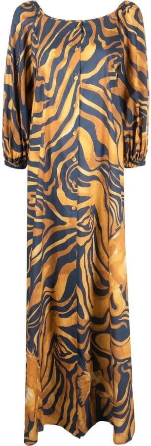 Alberta Ferretti Jurk met print Zwart