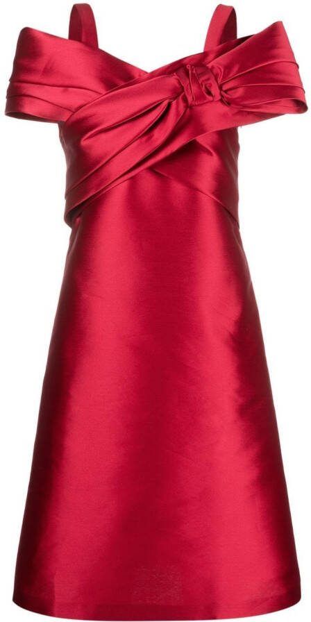 Alberta Ferretti Mini-jurk met strikdetail Rood