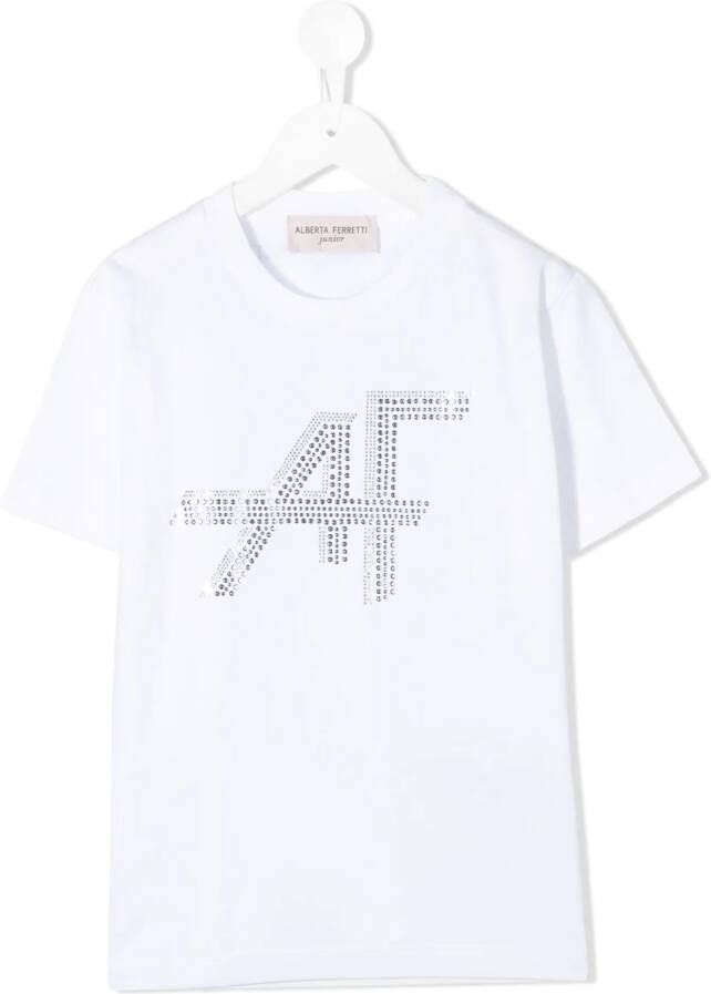 Alberta Ferretti Kids T-shirt met logo Wit
