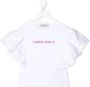 Alberta Ferretti Kids T-shirt met logoprint Wit - Thumbnail 1