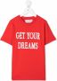 Alberta Ferretti Kids T-shirt met tekst Rood - Thumbnail 1