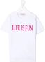 Alberta Ferretti Kids T-shirt met tekst Wit - Thumbnail 1