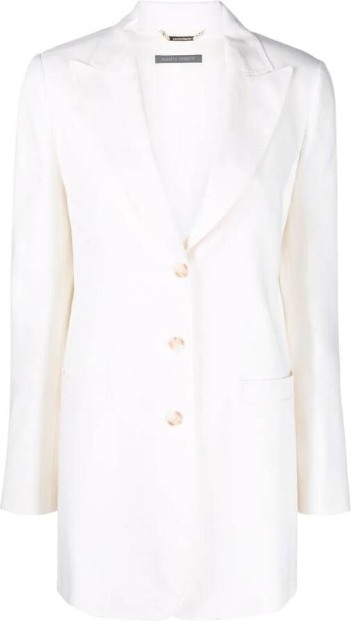 Alberta Ferretti Lange blazer Wit