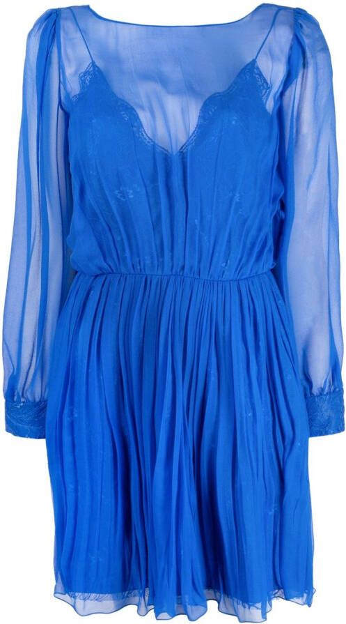 Alberta Ferretti Gelaagde midi-jurk Blauw