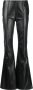 Alberta Ferretti Leren broek Zwart - Thumbnail 1