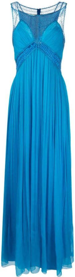 Alberta Ferretti Geplooide maxi-jurk Blauw
