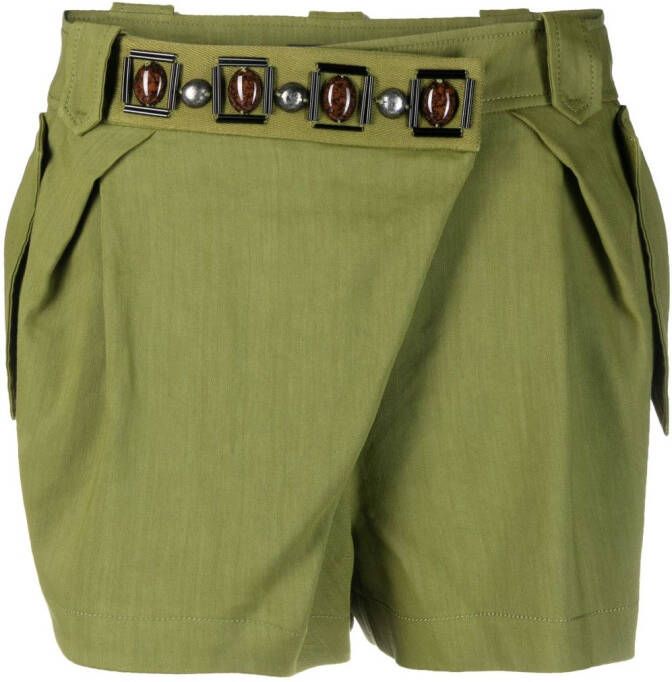 Alberta Ferretti Low waist shorts Groen