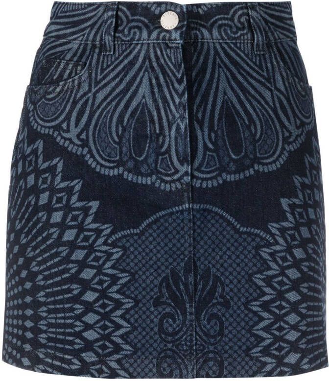 Alberta Ferretti Mantelpakje met jacquard Blauw