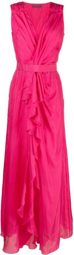 Alberta Ferretti Maxi-jurk met ruches Roze