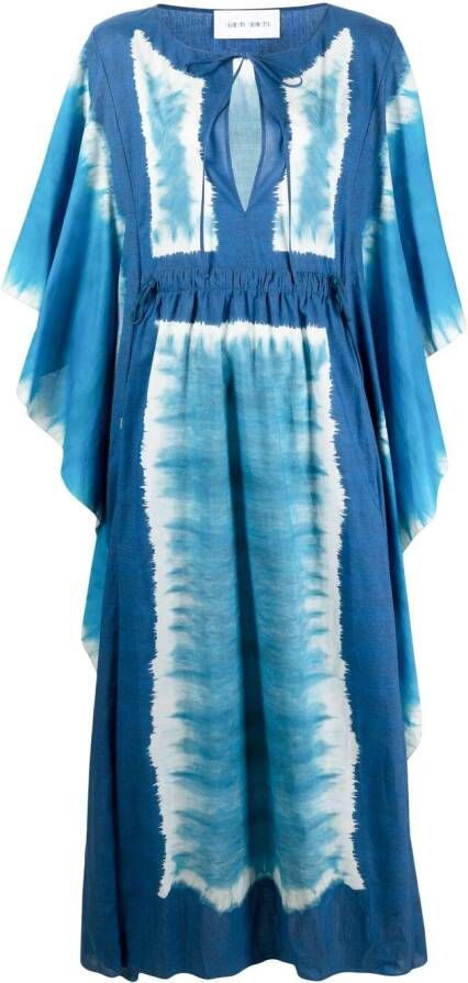 Alberta Ferretti Maxi-jurk met tie-dye print Blauw