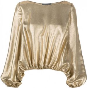 Alberta Ferretti Metallic blouse Beige