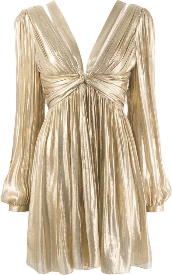 Alberta Ferretti Metallic mini-jurk Goud